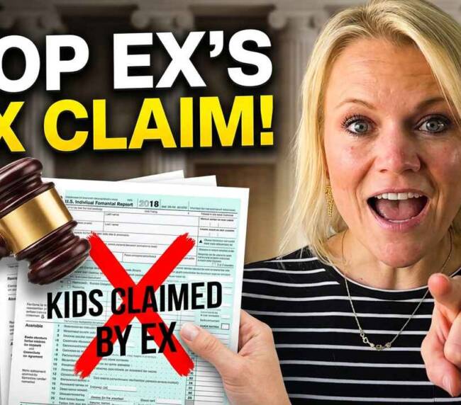Family law attorney explaining what to do if ex claims kids on taxes